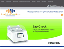 Tablet Screenshot of analyticalsolutions.co.za